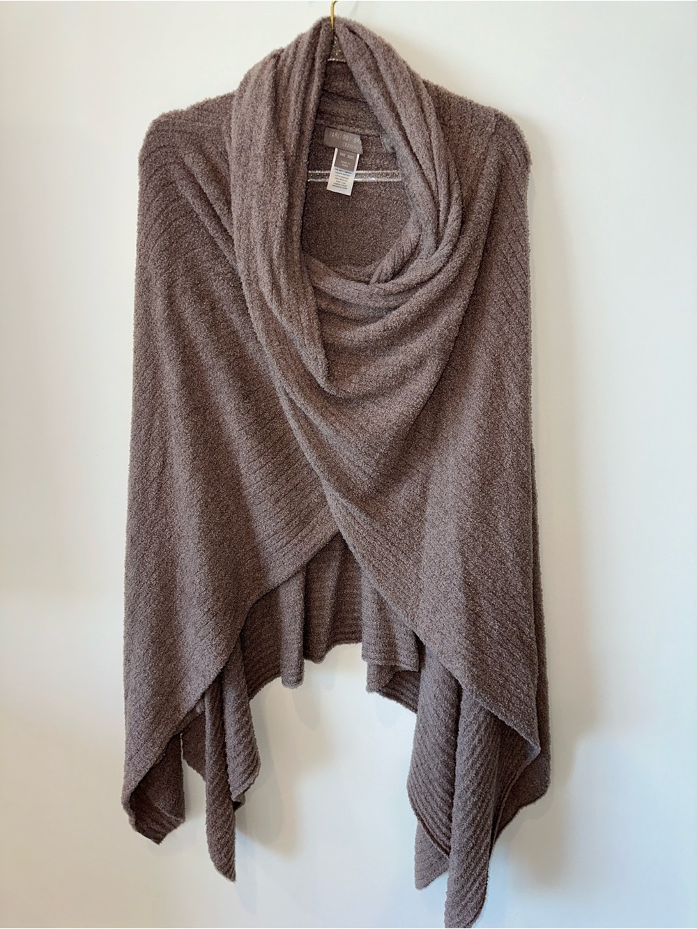 Barefoot Dreams Wrap Poncho in Taupe Gray